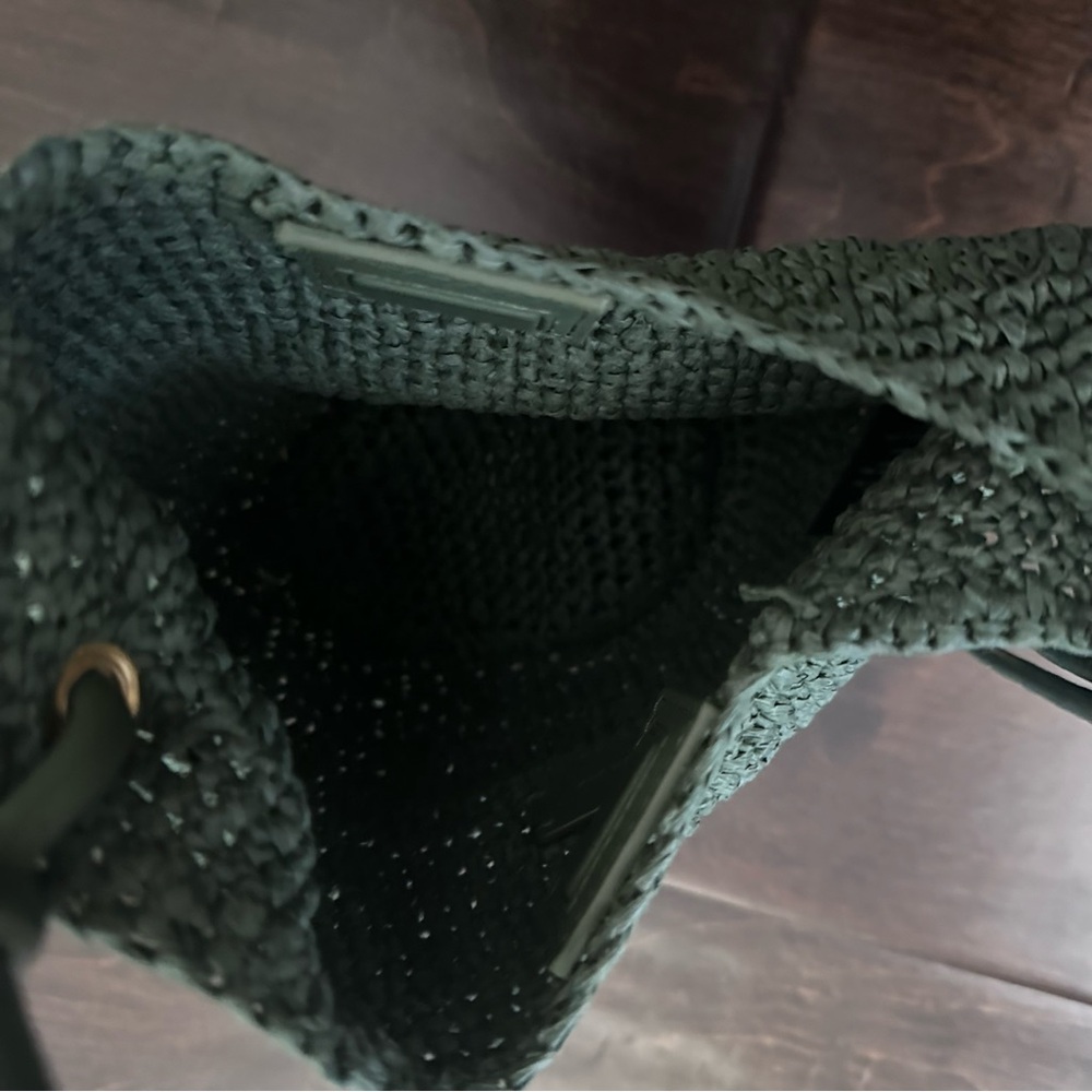 Madewell nwot The Camren‎ Mini Bag foraged green straw bag - Picture 9 of 12
